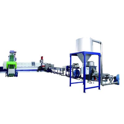 خرید ماشین بازیافت گلوله سازی پلاستیکی افقی ماشین اکستروژر تک پیچ دو مرحله ای online manufacture