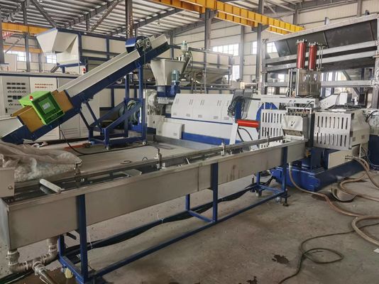 دو مرحله ماشین اکستروژن تک پیچ LDPE ماشین گلوله سازی فیلم پلاستیکی 500 - 1200kg/h